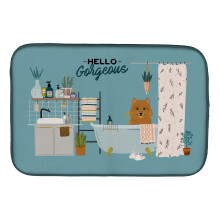 ""Caroline's Treasures CK7442DDM Norwich Terrier in Bathtub dish-drying-mats  14 x 21  Multicolor""