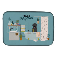 ""Caroline's Treasures CK7448DDM Black Russian Terrier in Bathtub dish-drying-mats  14 x 21  Multicolor""