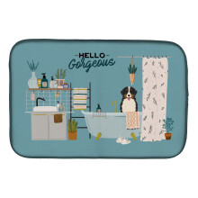 ""Caroline's Treasures CK7458DDM Bernese Mountain Dog in Bathtub dish-drying-mats 14 x 21 Multicolor""