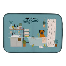 ""Caroline's Treasures CK7461DDM Border Terrier in Bathtub dish-drying-mats  14 x 21  Multicolor""