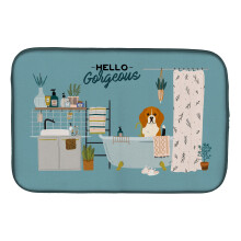 ""Caroline's Treasures CK7462DDM Tricolor Beagle in Bathtub dish-drying-mats 14 x 21 Multicolor""