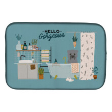 ""Caroline's Treasures CK7481DDM Grey Glen of Imal in Bathtub dish-drying-mats  14 x 21  Multicolor""