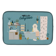""Caroline's Treasures CK7505DDM Pyrenese in Bathtub dish-drying-mats  14 x 21  Multicolor""