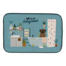 ""Caroline's Treasures CK7506DDM Bullmastiff in Bathtub dish-drying-mats  14 x 21  Multicolor""
