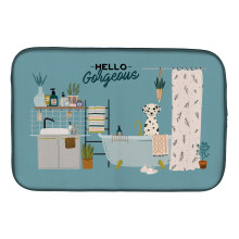 ""Caroline's Treasures CK7519DDM Dalmatian in Bathtub dish-drying-mats  14 x 21  Multicolor""