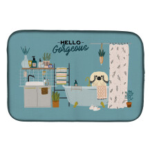 ""Caroline's Treasures CK7528DDM Cream Pekingese in Bathtub dish-drying-mats  14 x 21  Multicolor""
