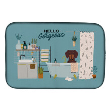 ""Caroline's Treasures CK7553DDM Chocolate Dachshund in Bathtub dish-drying-mats  14 x 21  Multicolor""