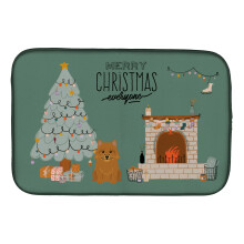 ""Caroline's Treasures CK7583DDM Norwich Terrier Christmas Everyone dish-drying-mats  14 x 21  Multicolor""