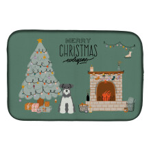""Caroline's Treasures Caroline's Salt and Pepper Miniature Schnauzer Christmas Everyone dish-drying-mats 14 x 21 Multicolor""