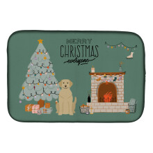 ""Caroline's Treasures CK7618DDM Yellow Labrador Christmas Everyone dish-drying-mats  14 x 21  Multicolor""