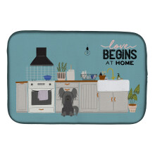 ""Caroline's Treasures CK7816DDM Black Chinese Crested Kitchen Scene dish-drying-mats 14 x 21 Multicolor""