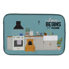 ""Caroline's Treasures CK7826DDM Red English Bulldog Kitchen Scene dish-drying-mats  14 x 21  Multicolor""