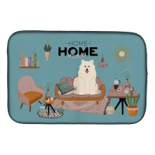 ""Caroline's Treasures CK7875DDM Samoyed Sweet Home dish-drying-mats  14 x 21  Multicolor""