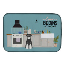 ""Caroline's Treasures Salt and Pepper Standard Schnauzer Kitchen Scene dish-drying-mats 14 x 21 Multicolor""