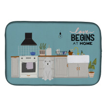 ""Caroline's Treasures CK7794DDM Blue Bedlington Terrier Kitchen Scene dish-drying-mats 14 x 21 Multicolor""