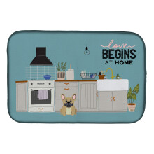 ""Caroline's Treasures CK7714DDM Cream French Bulldog Kitchen Scene dish-drying-mats  14 x 21  Multicolor""
