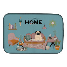""Caroline's Treasures CK7853DDM Fawn Pug Sweet Home dish-drying-mats  14 x 21  Multicolor""