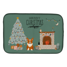 ""Caroline's Treasures CK7663DDM Corgi Christmas Everyone dish-drying-mats  14 x 21  Multicolor""