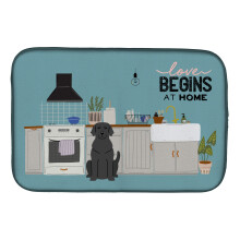 ""Caroline's Treasures CK7761DDM Black Labrador Kitchen Scene dish-drying-mats  14 x 21  Multicolor""