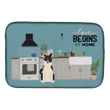 ""Caroline's Treasures Russo-European Laika Spitz Kitchen Scene dish-drying-mats 14 x 21 Multicolor""