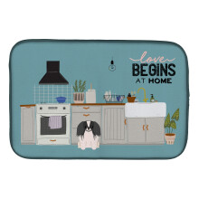 ""Caroline's Treasures CK7809DDM Black White Pekingese Kitchen Scene dish-drying-mats  14 x 21  Multicolor""