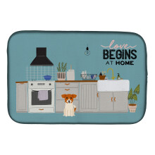 ""Caroline's Treasures CK7812DDM Jack Russell Terrier Kitchen Scene dish-drying-mats  14 x 21  Multicolor""