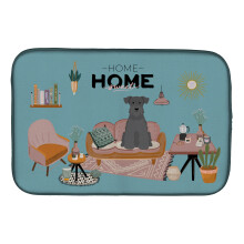 ""Caroline's Treasures CK7896DDM Black Miniature Schnauzer Sweet Home dish-drying-mats  14 x 21  Multicolor""