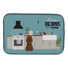 ""Caroline's Treasures CK7767DDM Irish Water Spaniel Kitchen Scene dish-drying-mats  14 x 21  Multicolor""