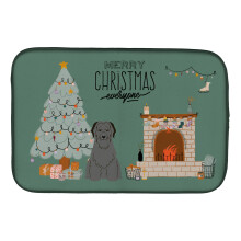 ""Caroline's Treasures CK7644DDM Black Briard Christmas Everyone dish-drying-mats  14 x 21  Multicolor""