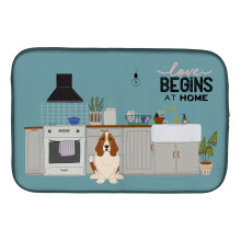 ""Caroline's Treasures CK7725DDM Basset Hound Kitchen Scene dish-drying-mats  14 x 21  Multicolor""