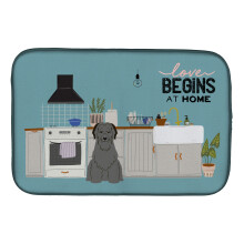 ""Caroline's Treasures CK7785DDM Black Briard Kitchen Scene dish-drying-mats  14 x 21  Multicolor""