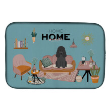 ""Caroline's Treasures CK7916DDM Black Poodle Sweet Home dish-drying-mats  14 x 21  Multicolor""