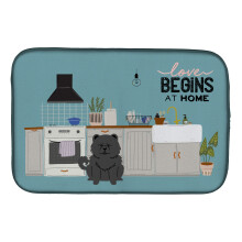 ""Caroline's Treasures CK7847DDM Black Chow Kitchen Scene dish-drying-mats 14 x 21 Multicolor""
