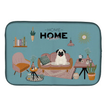 ""Caroline's Treasures CK7849DDM Cream Pug Sweet Home dish-drying-mats 14 x 21 Multicolor""