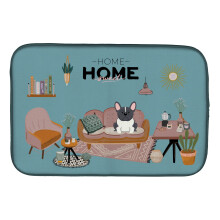 ""Caroline's Treasures CK7857DDM Black White French Bulldog Sweet Home dish-drying-mats 14 x 21 Multicolor""