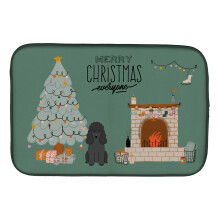 ""Caroline's Treasures CK7634DDM Black Poodle Christmas Everyone dish-drying-mats  14 x 21  Multicolor""
