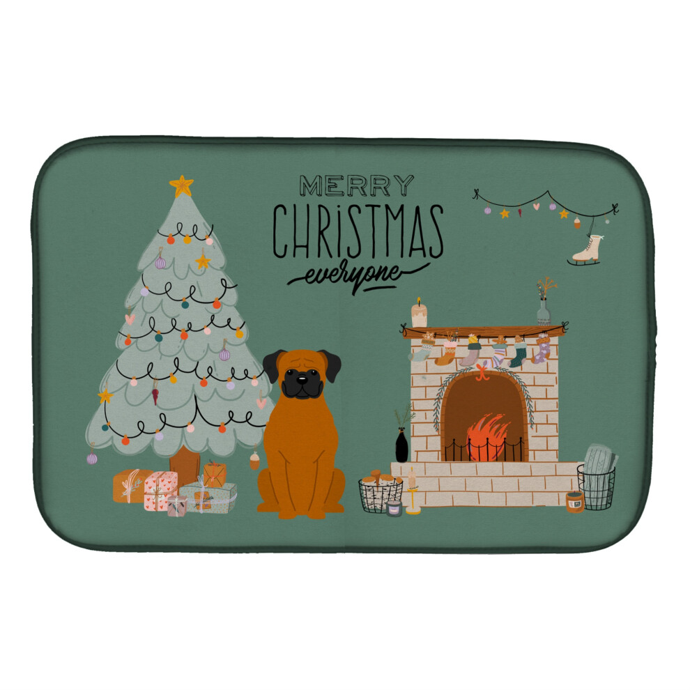 ""Caroline's Treasures CK7678DDM Fawn Boxer Christmas Everyone Tapis De S Chage De Vaisselle 14 X 21 Multicolore""-image