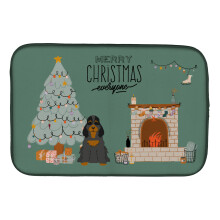 ""Caroline's Treasures Black Tan Cocker Spaniel Christmas Everyone dish-drying-mats  14 x 21  Multicolor""