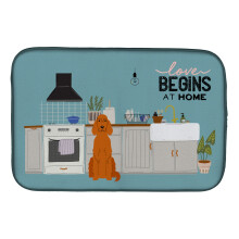""Caroline's Treasures CK7768DDM Irish Setter Kitchen Scene dish-drying-mats  14 x 21  Multicolor""