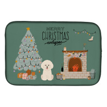 ""Caroline's Treasures CK7638DDM Bichon Frise Christmas Everyone dish-drying-mats 14 x 21 Multicolor""