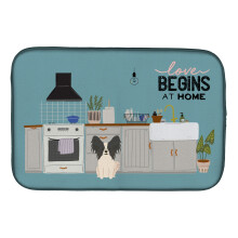 ""Caroline's Treasures CK7780DDM Black White Papillon Kitchen Scene dish-drying-mats  14 x 21  Multicolor""