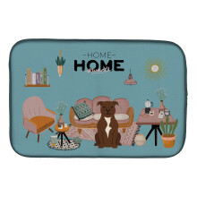 ""Caroline's Treasures Chocolate Staffordshire Bull Terrier Sweet Home dish-drying-mats 14 x 21 Multicolor""
