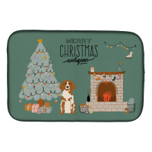 ""Caroline's Treasures CK7635DDM Brittany Spaniel Christmas Everyone dish-drying-mats 14 x 21 Multicolor""