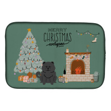 ""Caroline's Treasures CK7706DDM Black Chow Christmas Everyone dish-drying-mats 14 x 21 Multicolor""
