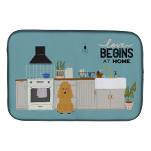""Caroline's Treasures CK7773DDM Tan Poodle Kitchen Scene dish-drying-mats 14 x 21 Multicolor""