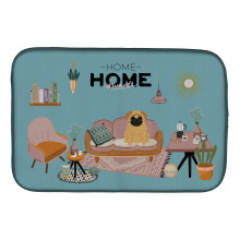""Caroline's Treasures CK7852DDM Brown Pug Sweet Home dish-drying-mats 14 x 21 Multicolor""