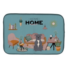 ""Caroline's Treasures Blue Staffordshire Bull Terrier Sweet Home dish-drying-mats 14 x 21 Multicolor""