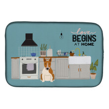 ""Caroline's Treasures CK7839DDM Red White Bull Terrier Kitchen Scene dish-drying-mats 14 x 21 Multicolor""