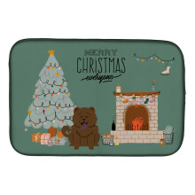 ""Caroline's Treasures CK7704DDM Chocolate Chow Christmas Everyone dish-drying-mats 14 x 21 Multicolor""