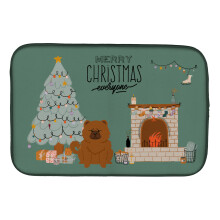 ""Caroline's Treasures CK7705DDM Red Chow Christmas Everyone dish-drying-mats 14 x 21 Multicolor""